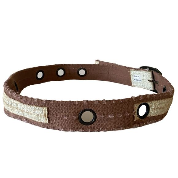 Vintage Brown Canvas Belt Size 9 - Picture 3 of 6